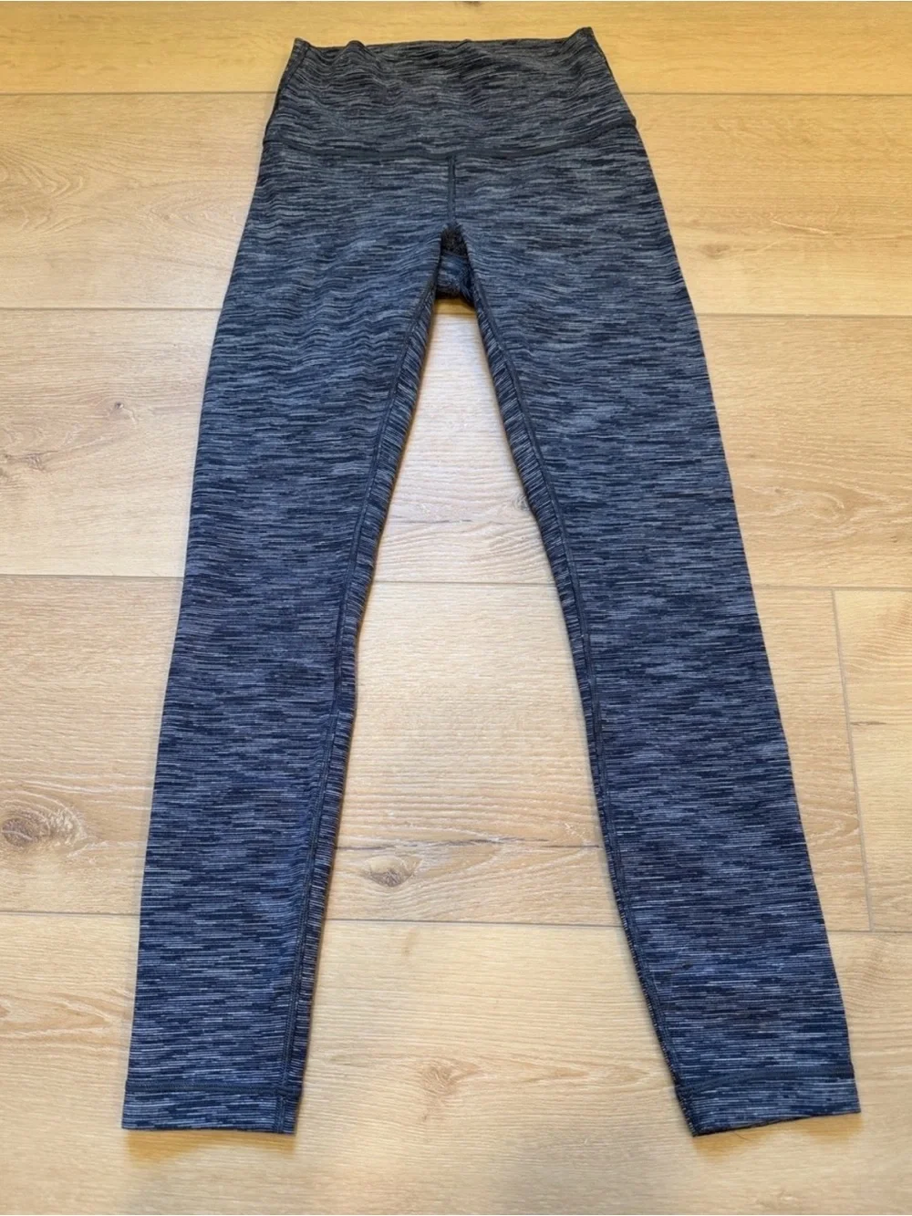 Lululemon Wunder Under Hi-Rise 7/8 Leggings Gray Black Space Dye
